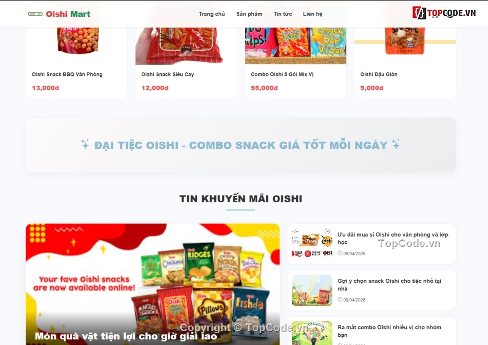 bán hàng,web bán hàng,oishi